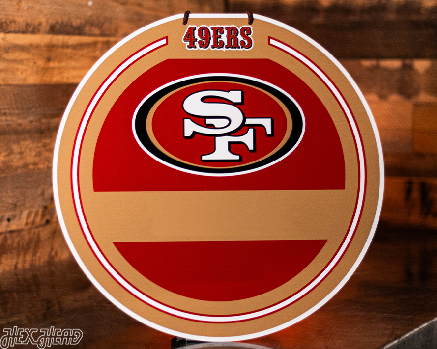 San Francisco 49ers Personalized Monogram Metal Art