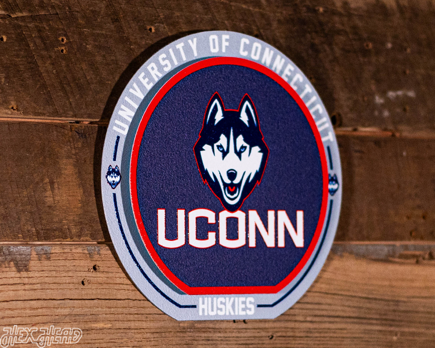 Connecticut UCONN Huskies "Double Play" On the Shelf or on the Wall Art