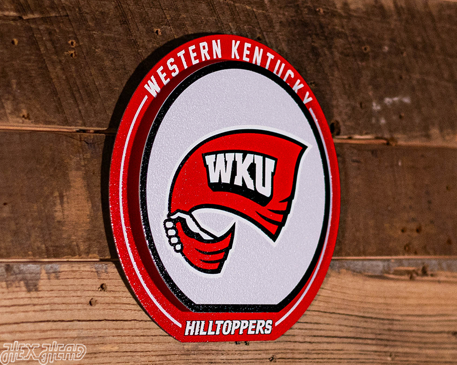 Western Kentucky Hilltoppers "Double Play" On the Shelf or on the Wall Art