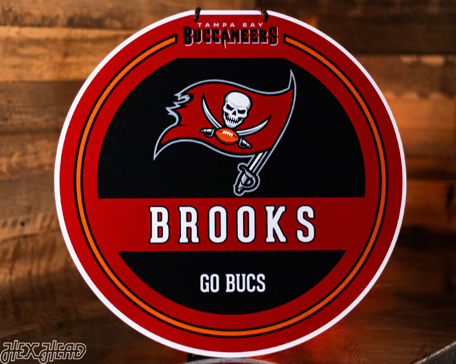 Tampa Bay Buccaneers Personalized Monogram Metal Art