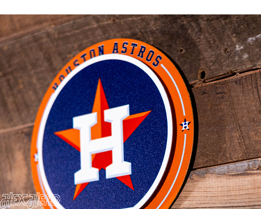 Houston Astros "Double Play" On the Shelf or on the Wall Art