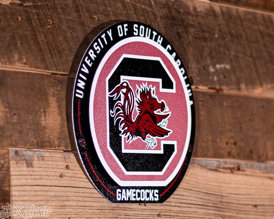 South Carolina Gamecocks "Double Play" On the Shelf or on the Wall Art