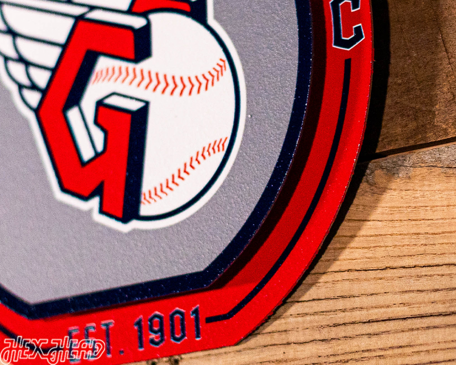 Cleveland Guardians "Double Play" On the Shelf or on the Wall Art