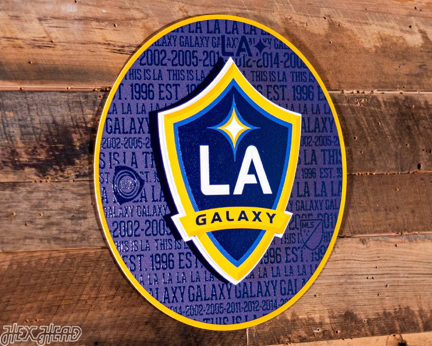 LA Galaxy CRAFT SERIES 3D Embossed Metal Wall Art