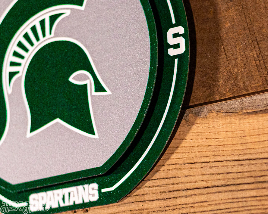 Michigan State Spartans "Double Play" On the Shelf or on the Wall Art