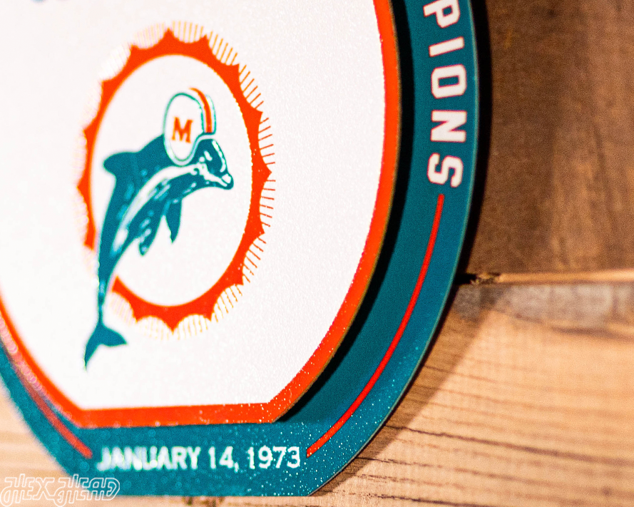 Miami Dolphins Super Bowl VII "Double Play" On the Shelf or on the Wall Art