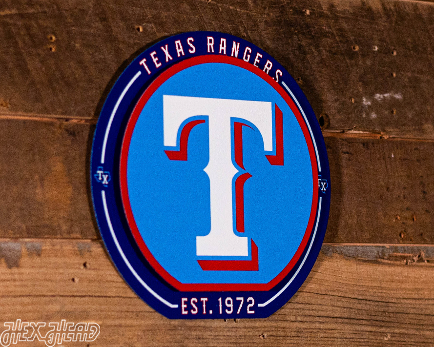 Texas Rangers "Double Play" On the Shelf or on the Wall Art