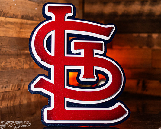 St. Louis Cardinals Updated 2020 "SLT" 3D Vintage Metal Wall Art