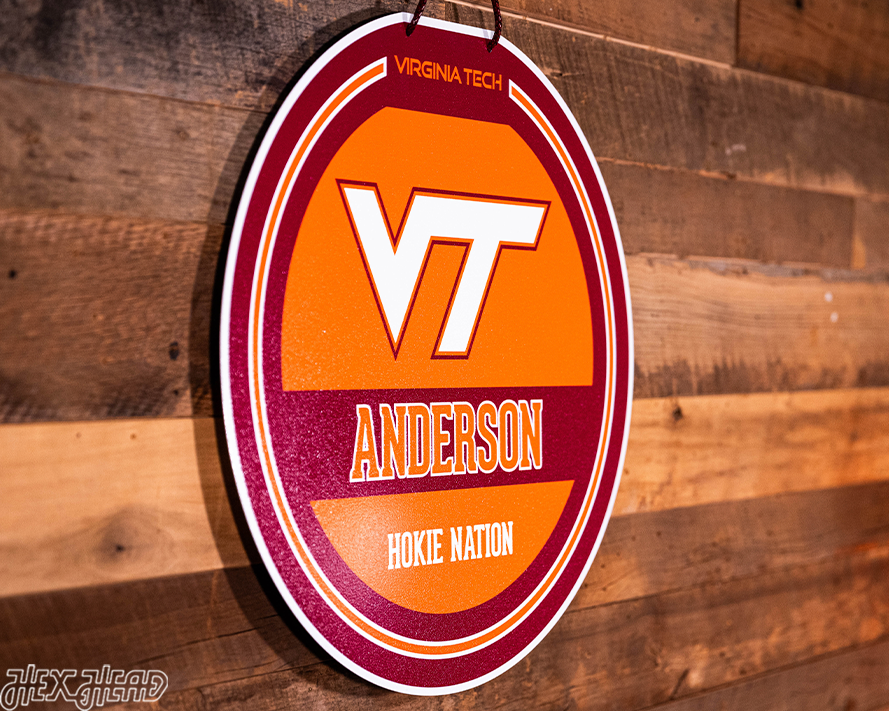 Virginia Tech Hokies Personalized Monogram Metal Art