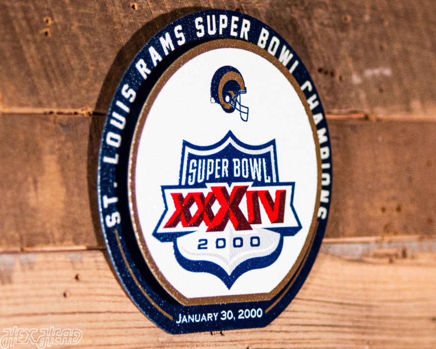 Los Angeles Rams Super Bowl XXXIV "Double Play" On the Shelf or on the Wall Art