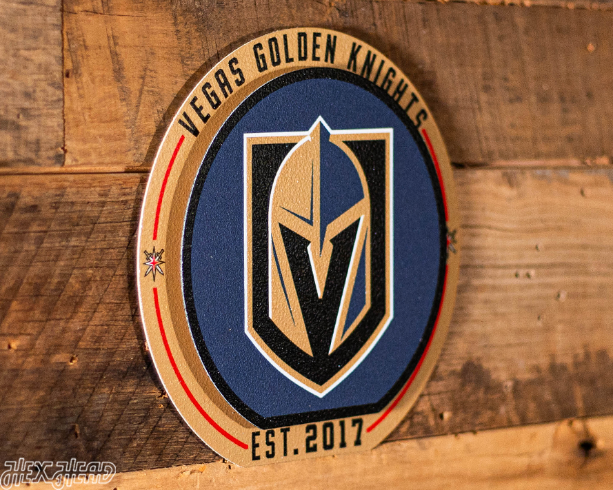 Vegas Golden Knights "Double Play" On the Shelf or on the Wall Art