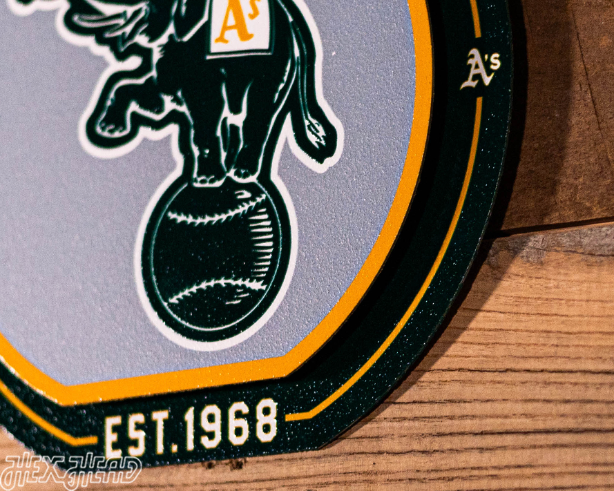 Oakland A's "Double Play" On the Shelf or on the Wall Art