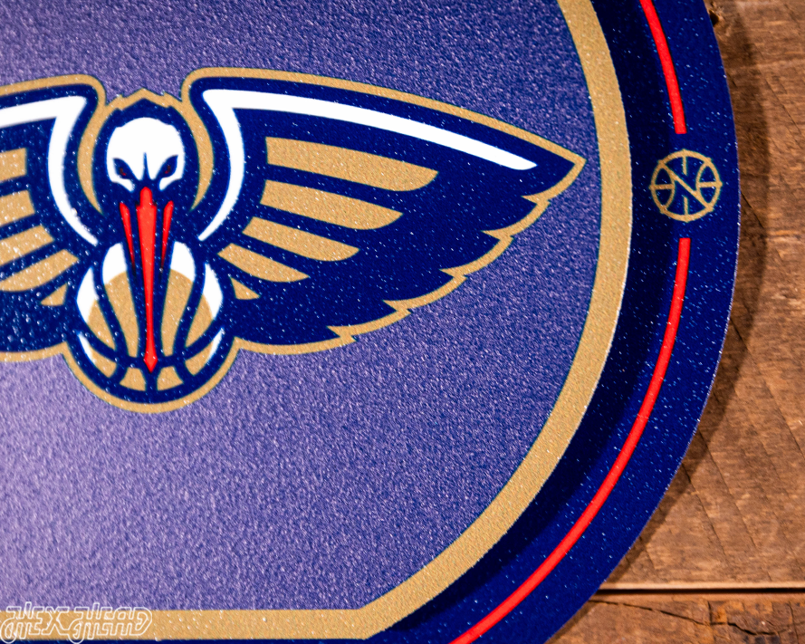 New Orleans Pelicans "Double Play" On the Shelf or on the Wall Art