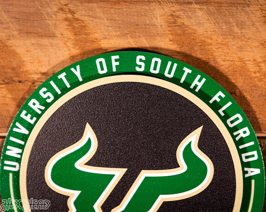 South Florida Bulls "Double Play" On the Shelf or on the Wall Art