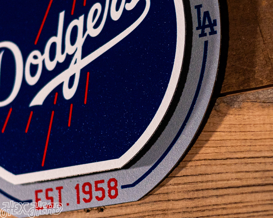 Los Angeles Dodgers "Double Play" On the Shelf or on the Wall Art