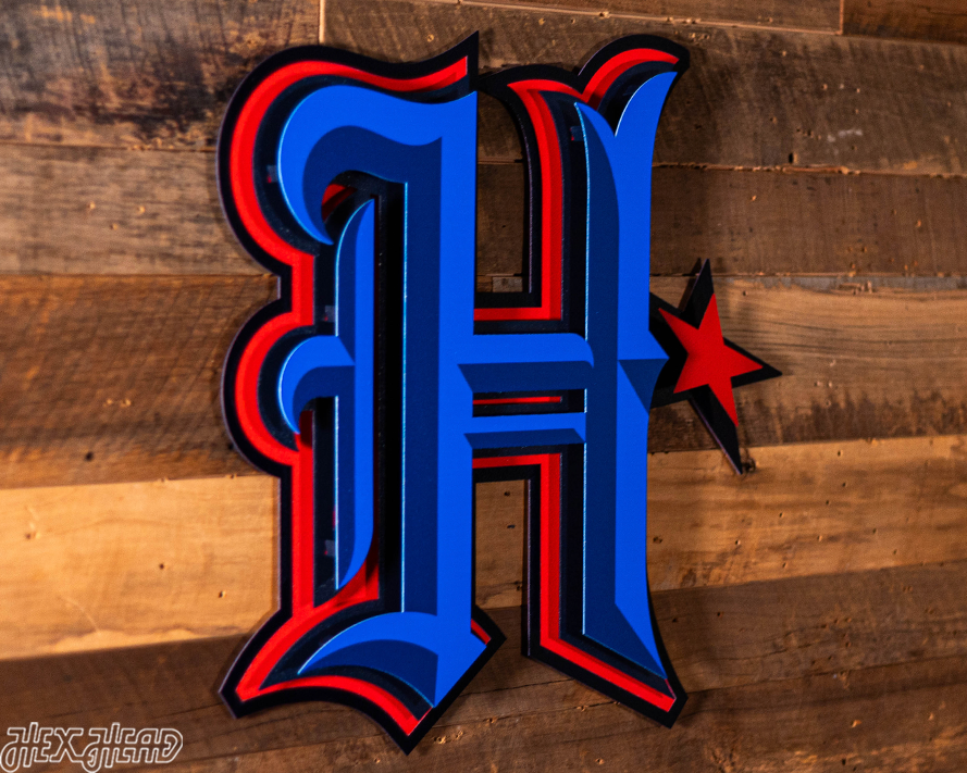 Houston Texans "H" 3D Vintage Metal Wall Art