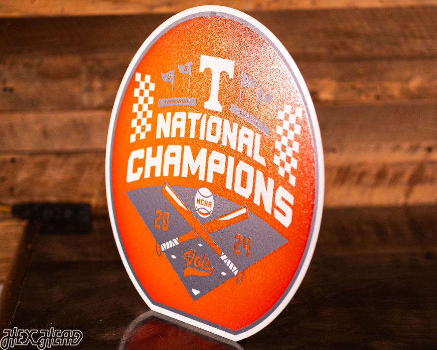 VARSITY Collection- Tennessee Volunteers National Champions Distressed SINGLE Layer Wall Art