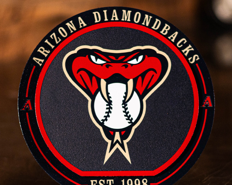 Arizona Diamondbacks "Double Play" On the Shelf or on the Wall Art