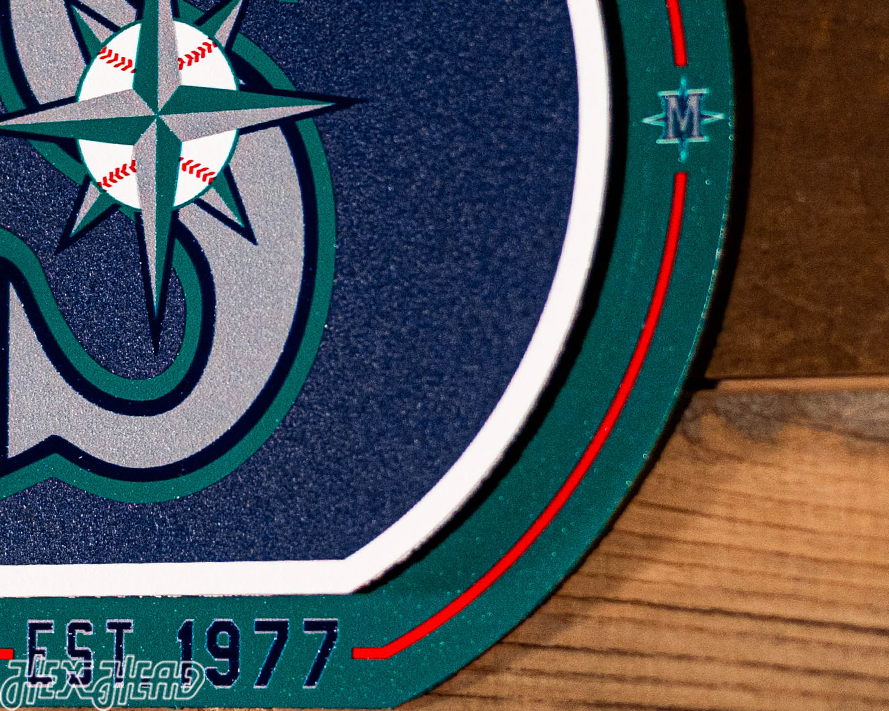 Seattle Mariners "Double Play" On the Shelf or on the Wall Art