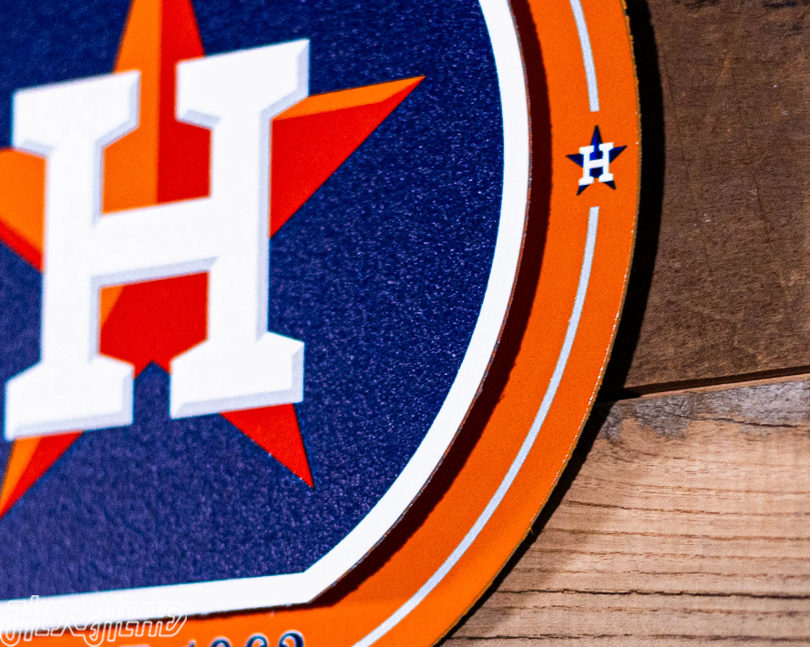 Houston Astros "Double Play" On the Shelf or on the Wall Art