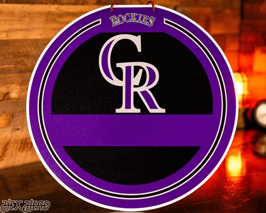 Colorado Rockies Personalized Monogram Metal Art