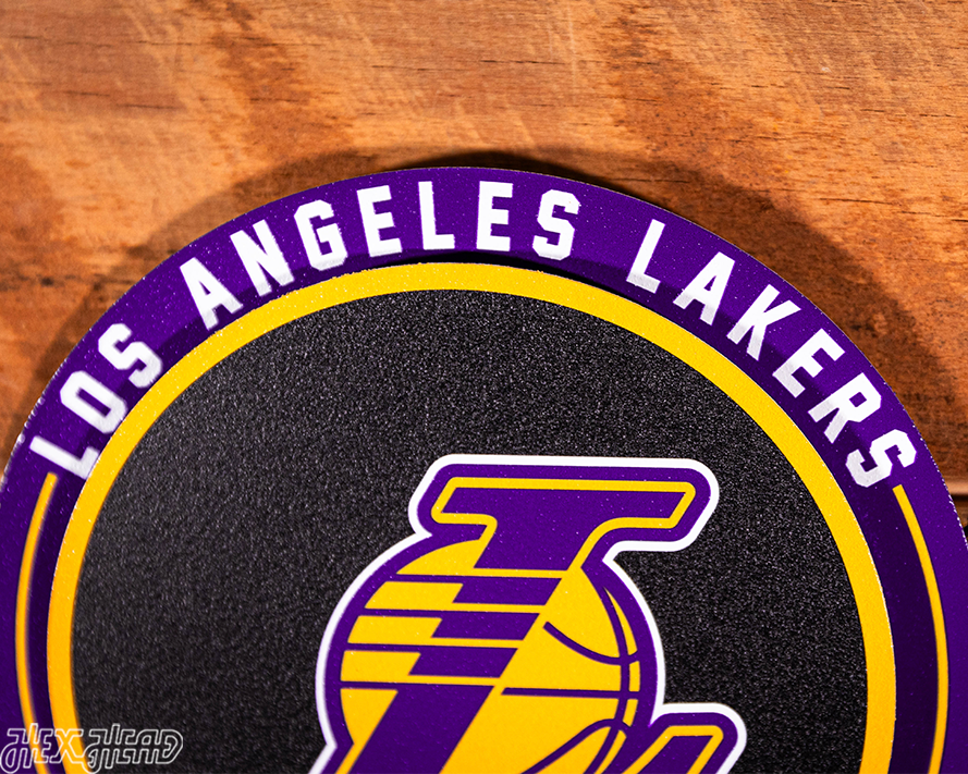 Los Angeles Lakers "Double Play" On the Shelf or on the Wall Art