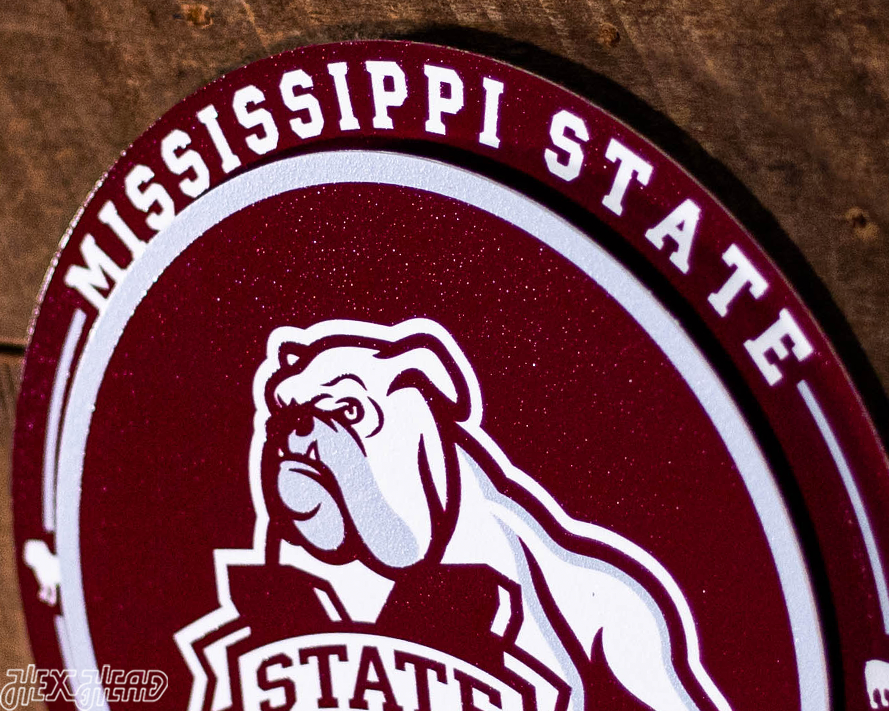 Mississippi State Bulldogs "Double Play" On the Shelf or on the Wall Art