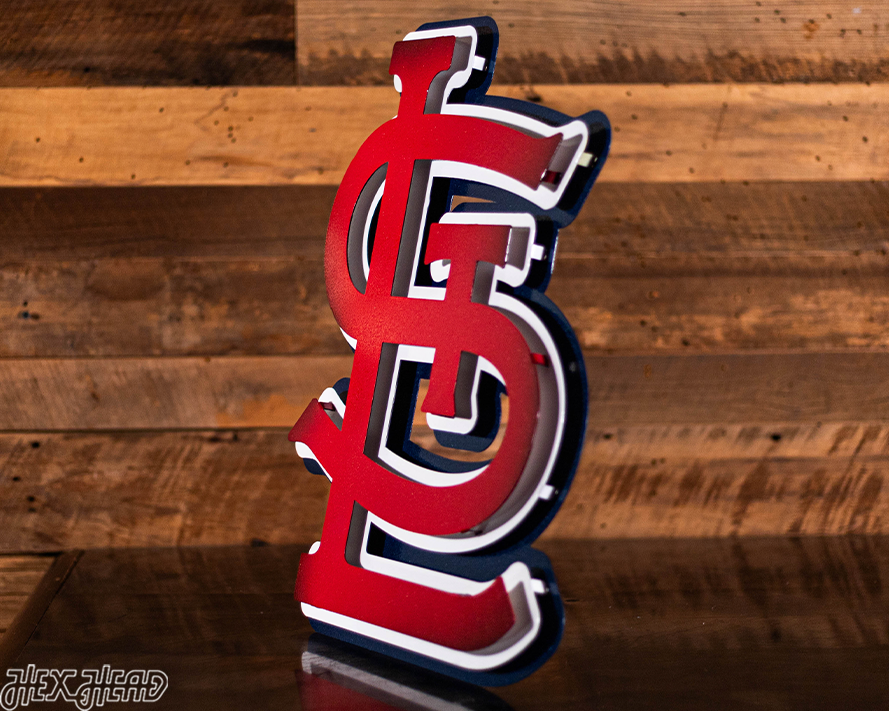 St. Louis Cardinals Updated 2020 "SLT" 3D Vintage Metal Wall Art