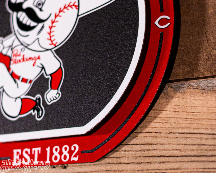 Cincinnati Reds "Double Play" On the Shelf or on the Wall Art