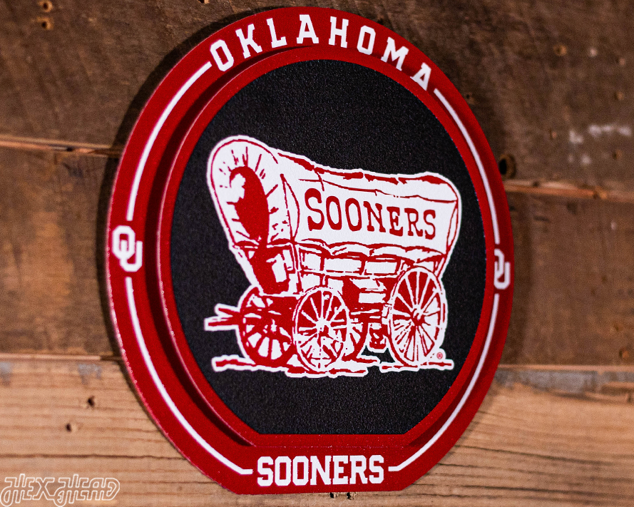 Oklahoma Sooners "Double Play" On the Shelf or on the Wall Art