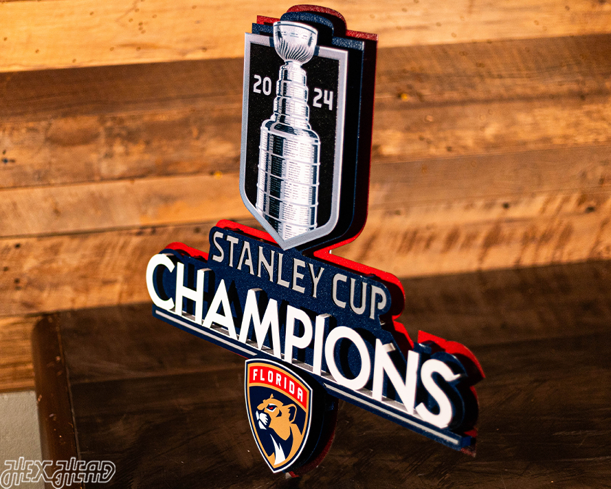 Florida Panthers OFFICIAL 2024 Stanley Cup Champion 3D Metal Wall Art