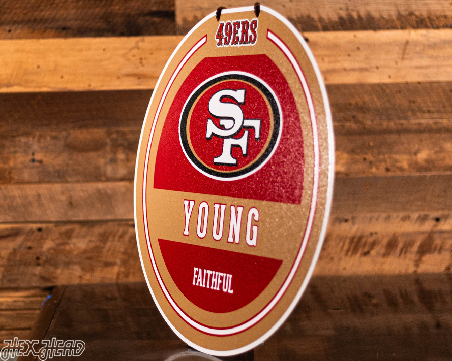 San Francisco 49ers Personalized Monogram Metal Art