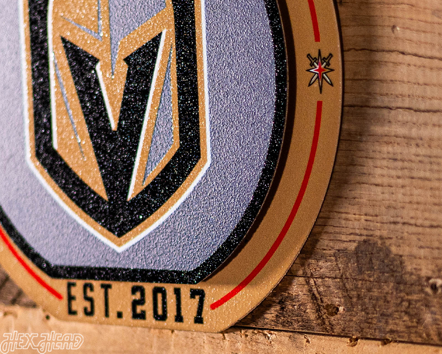 Vegas Golden Knights "Double Play" On the Shelf or on the Wall Art