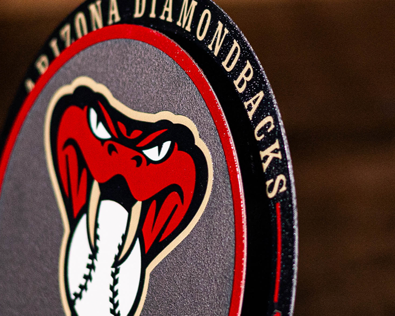 Arizona Diamondbacks "Double Play" On the Shelf or on the Wall Art