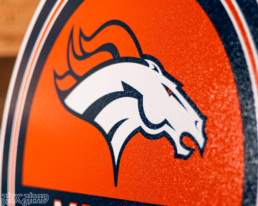 Denver Broncos Personalized Monogram Metal Art