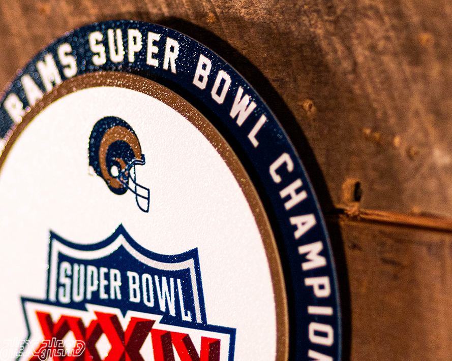 Los Angeles Rams Super Bowl XXXIV "Double Play" On the Shelf or on the Wall Art