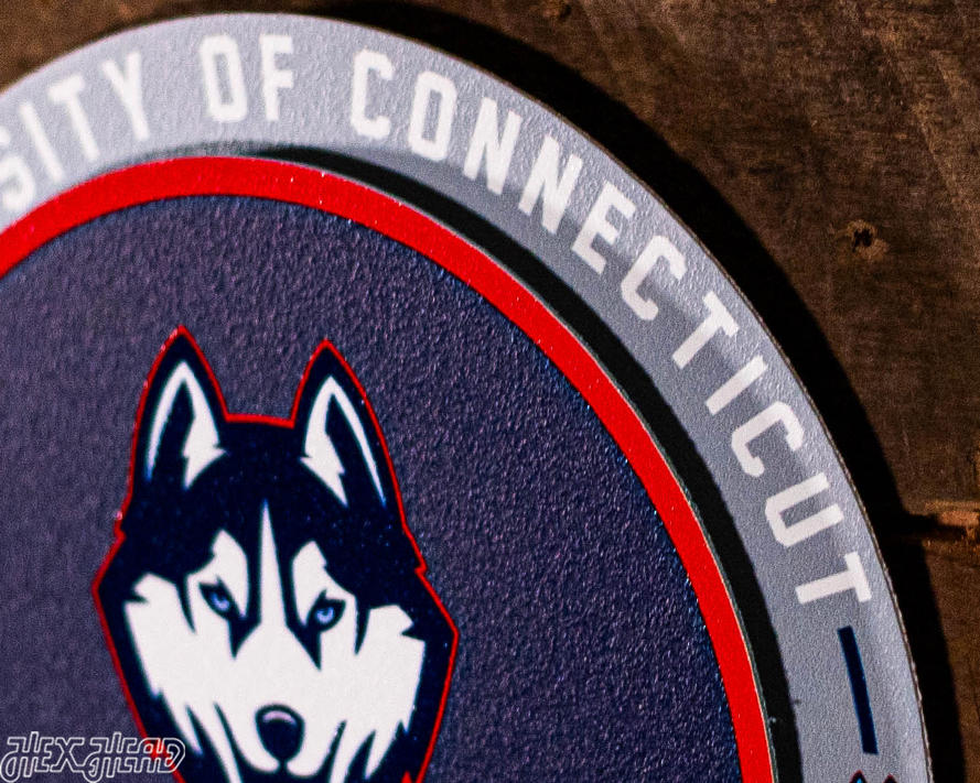 Connecticut UCONN Huskies "Double Play" On the Shelf or on the Wall Art