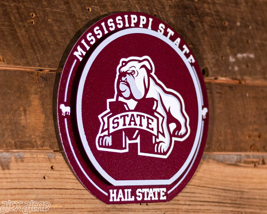 Mississippi State Bulldogs "Double Play" On the Shelf or on the Wall Art