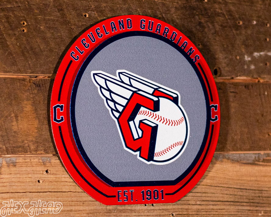 Cleveland Guardians "Double Play" On the Shelf or on the Wall Art