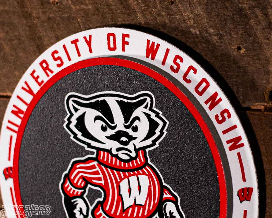 Wisconsin Badgers "Double Play" On the Shelf or on the Wall Art