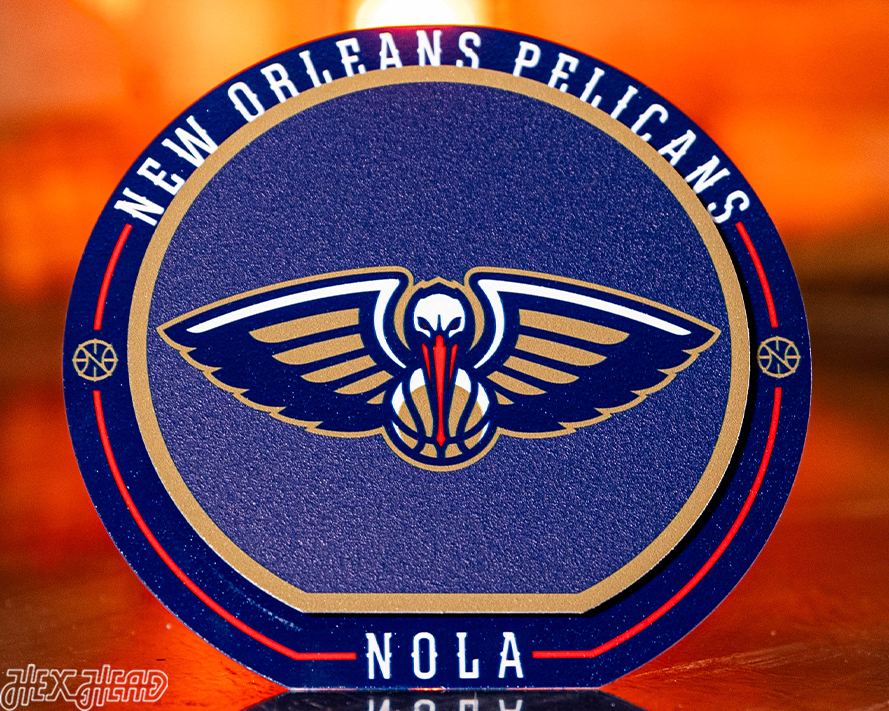 New Orleans Pelicans "Double Play" On the Shelf or on the Wall Art