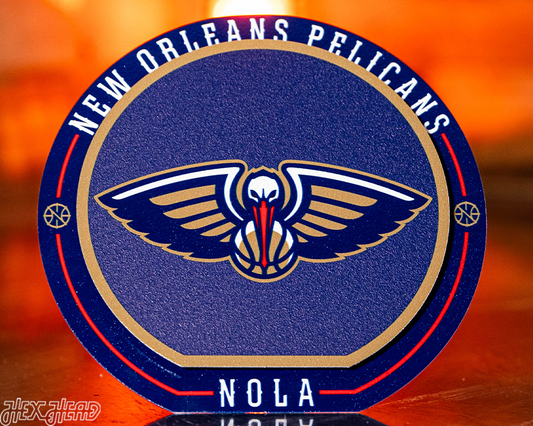 New Orleans Pelicans "Double Play" On the Shelf or on the Wall Art