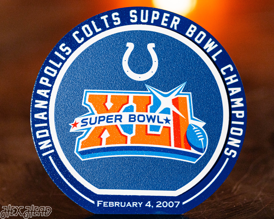 Indianapolis Colts Super Bowl XLI "Double Play" On the Shelf or on the Wall Art