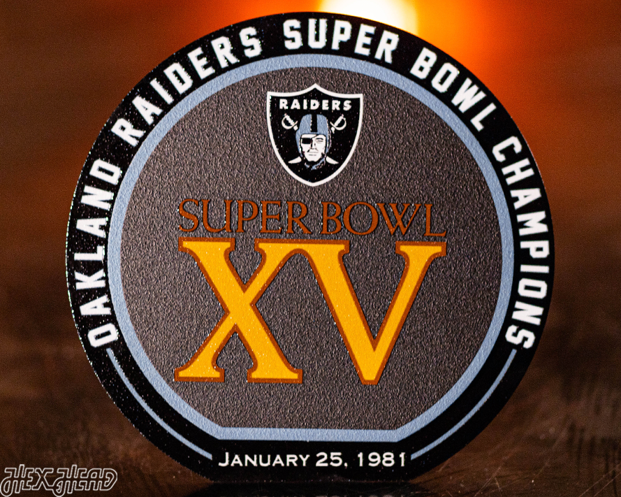 Las Vegas Raiders Super Bowl XV "Double Play" On the Shelf or on the Wall Art