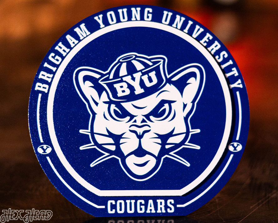 BYU Cougars "Double Play" On the Shelf or on the Wall Art