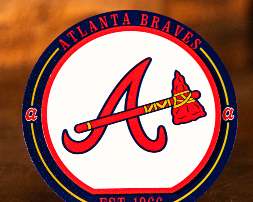 Atlanta Braves "Double Play" On the Shelf or on the Wall Art