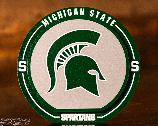 Michigan State Spartans "Double Play" On the Shelf or on the Wall Art