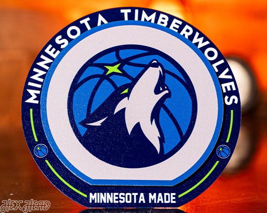 Minnesota Timberwolves "Double Play" On the Shelf or on the Wall Art