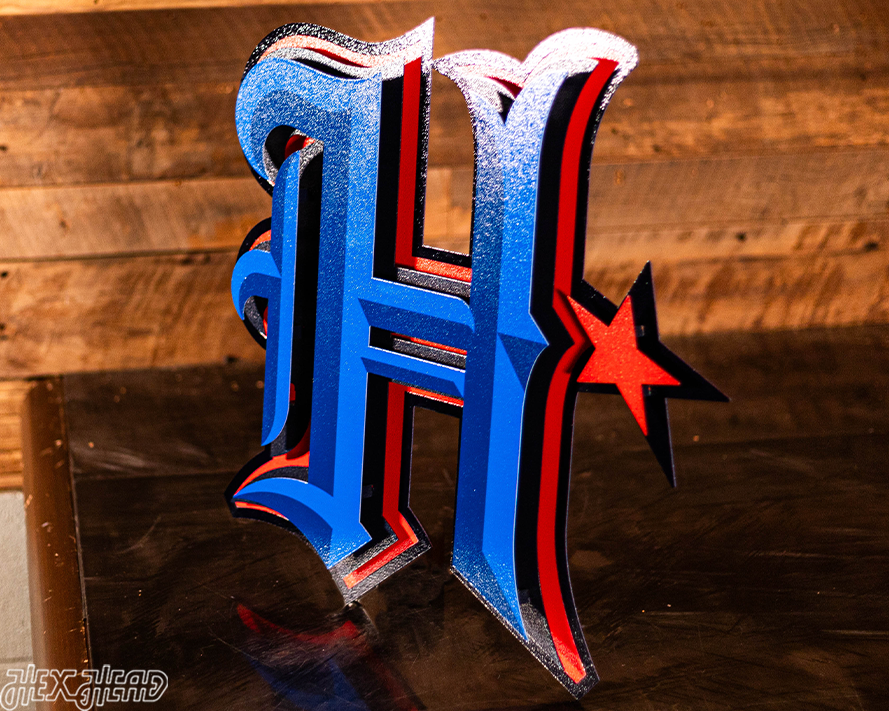 Houston Texans "H" 3D Vintage Metal Wall Art