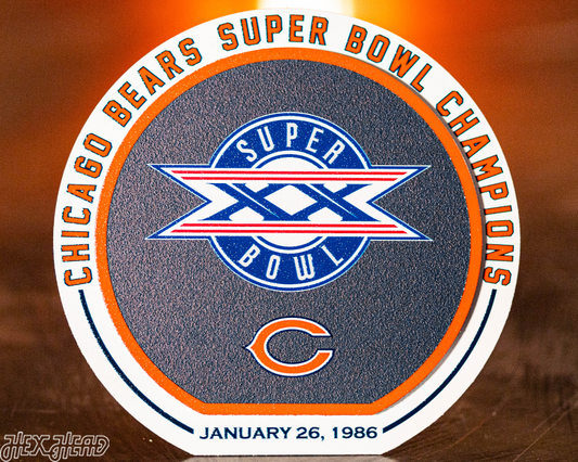 Chicago Bears Super Bowl XX "Double Play" On the Shelf or on the Wall Art